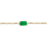 925 Silver Emerald Diamond Bracelet for Women
