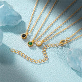 S925 Green Zircon Wedding Necklace for Women