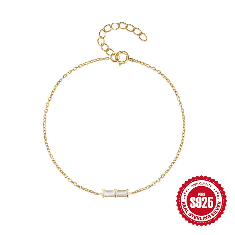 S925 Crystal Bracelet Chain Hypoallergenic Hand Ornament