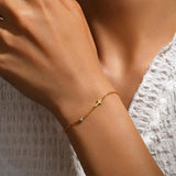 S925 Mini Cross Zircon Bracelet Thin Chains Gift