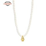 S925 Silver Star Devil Eye Pearl Necklace