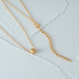 S925 Silver Round Beads Pendant Necklace Vintage Thin Chain Women's Gift