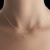 S925 Silver Round Beads Pendant Necklace Vintage Thin Chain Women's Gift