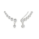 S925 Silver Zircon Stud Earrings for Women's Party