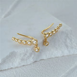 S925 Silver Zircon Stud Earrings for Women's Party