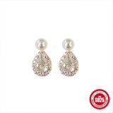 S925 Sterling Silver Flower and Bunny Stud Earrings