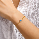 Sterling Silver Sky Sapphire Bracelet Minimalist Design Fine Jewelry