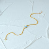 Sterling Silver Sky Sapphire Bracelet Minimalist Design Fine Jewelry