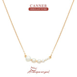 925 Silver Pearl Necklace for Women Long Chain Fine Jewelry