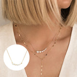 925 Silver Pearl Necklace for Women Long Chain Fine Jewelry