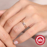 925 Sterling Silver Women's Colorful CZ Rings Anniversary Gift Jewelry