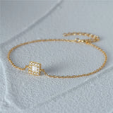 925 Sterling Silver Zircon Chain Bracelet for Girls