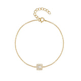 925 Sterling Silver Zircon Chain Bracelet for Girls