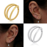 925 Silver Cartilage Piercing Earrings Nose Ring Stud Women Men Jewelry
