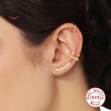 925 Silver Stud Earrings for Women Cartilage Earring Jewelry Gift