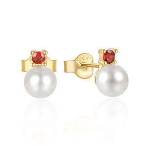 925 Silver Pearl Stud Earrings for Women Personalized Gift