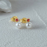 925 Silver Pearl Stud Earrings for Women Personalized Gift