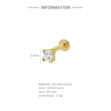 Silver 925 Earring For Women Zirconia Stud Earrings