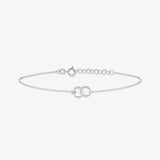 925 Silver Plated Round Hoop Bracelet Chains for Women