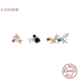 Three Earrings Stud Earrings 925 Sterling Silver Fine Jewelry