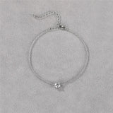 Moissanite Bracelet S925 Silver Woman Delicate Round Cut Lab Diamond Link Chain