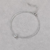 Moissanite Bracelet S925 Silver Woman Delicate Round Cut Lab Diamond Link Chain
