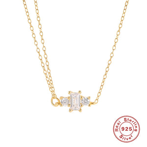 Zircon Necklace 925 Sterling Silver Jewelry Choker Bijoux Collar