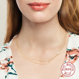 Zircon Necklace 925 Sterling Silver Jewelry Choker Bijoux Collar
