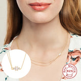 Zircon Necklace 925 Sterling Silver Jewelry Choker Bijoux Collar
