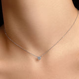 925 Silver Zircon Clavicle Chain Necklace for Women Wedding