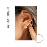 925 Silver Stripe Stud Earrings for Women Fine Jewelry