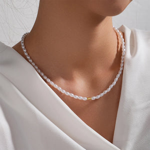 S925 Sterling Silver Plated Pearl Clavicle Chain For Women