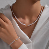 S925 Sterling Silver Plated Pearl Clavicle Chain For Women