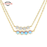 Women's Zircon Pendant Necklace - Elegant Crystal Jewelry