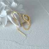 Sterling Silver Zircon Hoop Earrings with Tassels