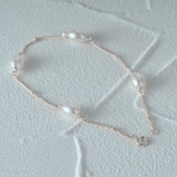 S925 Sterling Silver Bead Spacer Pearl Bracelet for Women