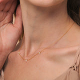 Diamond Necklace 925 Sterling Silver Pendant Chain 18K Choker Bijoux Collar