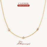 Diamond Necklace 925 Sterling Silver Pendant Chain 18K Choker Bijoux Collar