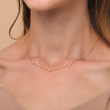 Diamond Necklace 925 Sterling Silver Pendant Chain 18K Choker Bijoux Collar