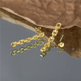 Sterling Silver Watchband Chain Tassels Earrings