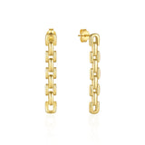 Sterling Silver Watchband Chain Tassels Earrings
