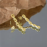 Sterling Silver Watchband Chain Tassels Earrings