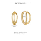 925 Sterling Silver Hoop Earrings for Women Cartilage Fine Jewelry