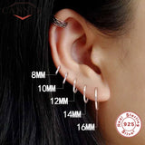 925 Sterling Silver Mini Hoop Earrings Circle Round Earring for Women