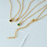 Single Zircon Necklace S925 Sterling Silver Women Gift