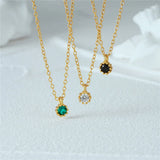 Single Zircon Necklace S925 Sterling Silver Women Gift