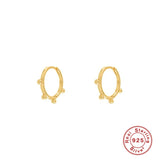 925 Silver Heart Earrings Hoops Glossy Piercing Jewelry