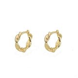 925 Silver Heart Earrings Hoops Glossy Piercing Jewelry