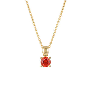 S925 Birthstone Zirconia Pendant Necklace for Women