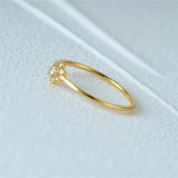 Elegant Flower Ring S925 Sterling Silver 18K Gold-Plated Birthday Gift